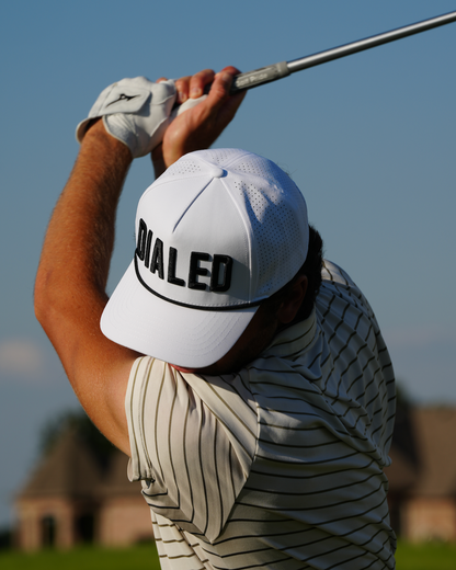 Side angle highlighting the classic rope detail, curved brim, and breathable construction.