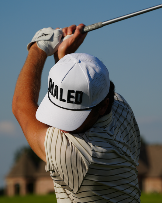 Side angle highlighting the classic rope detail, curved brim, and breathable construction.